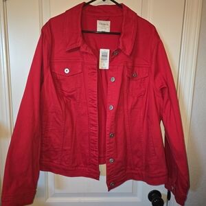 Torrid Vibrant Red Jean Jacket